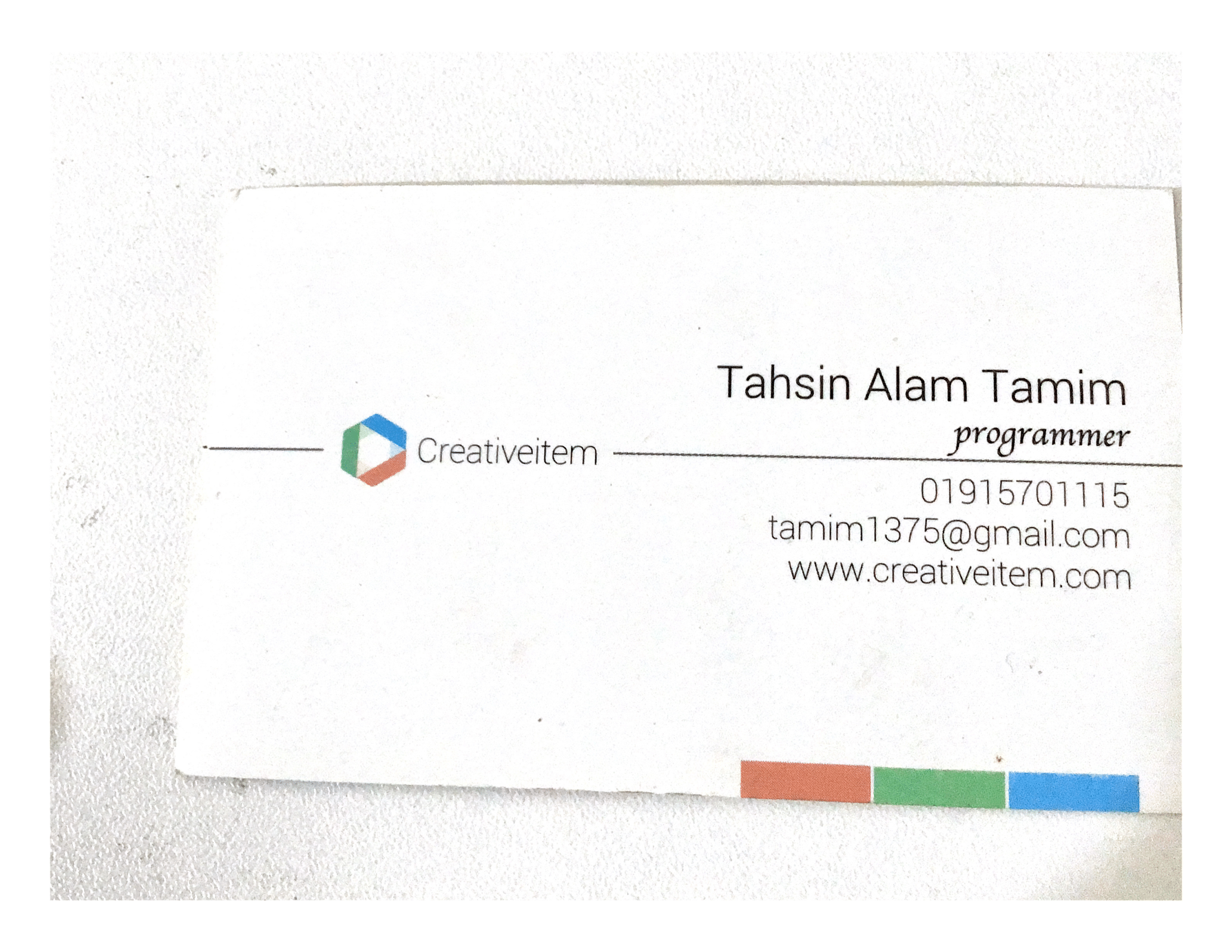 Creativeitem ID back